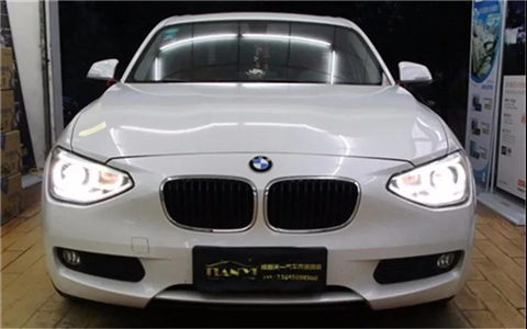 成都天一車(chē)燈寶馬116i車(chē)大燈升級(jí)改裝