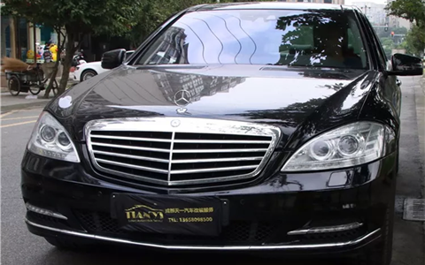 成都天一車燈奔馳S400車大燈改裝升級
