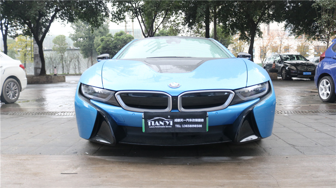 寶馬I8車(chē)燈改裝激光LED雙光透鏡